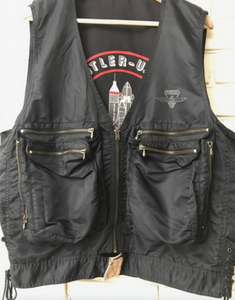 Vintage Midnight Mission Zipper Pocket Vest L