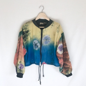 Vintage Cropped Tie Dye Jacket L