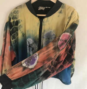 Vintage Cropped Tie Dye Jacket L