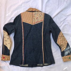 1970's Denim Patchwork Button Down