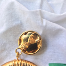 Load image into Gallery viewer, Vintage 1980’s Monet Gold Clip On Hoops