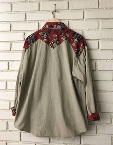 Vintage Western Long Sleeve Button Down L