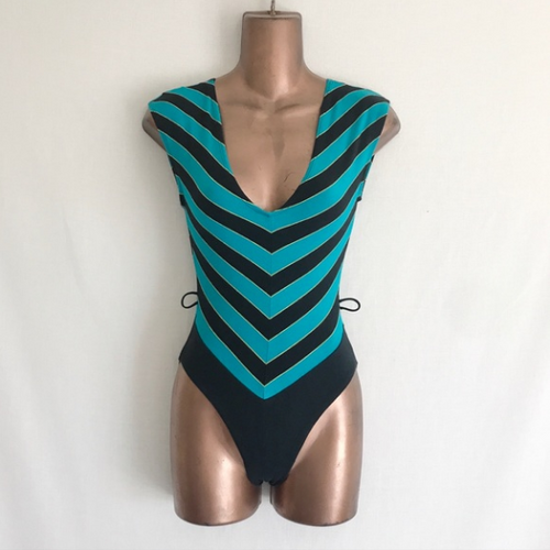 Vintage  1980's/1990's Chevron Leotard S