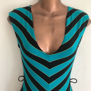 Vintage  1980's/1990's Chevron Leotard S