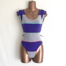 Load image into Gallery viewer, Vintage 1980&#39;s / 1990&#39;s Striped Leotard S