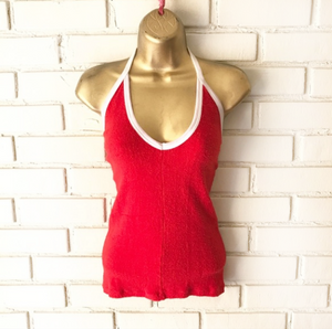 Vintage 1970's Terry Cloth Halter Top S