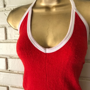 Vintage 1970's Terry Cloth Halter Top S