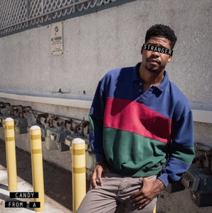 Vintage 1990's Color Block Striped Henley Sweatshirt L